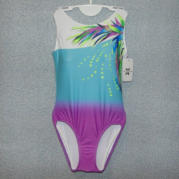 United All Around Blue Purple Ombre Leotard NWT AM - Picture 1 of 8